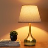 ONEWISH Touch Table Lamp for Bedroom, 3-Way Dimmable Gold Bedside