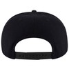 Otto Flat Visor Snapback Cap, Black and inner brim green