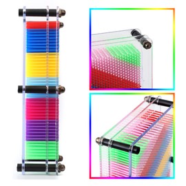 Sharkwill 3D Pin Art Intellectual Fun Toy Rainbow Plastic Pin Art Palm Board Push Pin Toy (Multi-6x8Inches)