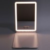 Lighted Makeup Mirror White Rechargeable ABS Housing Adjustable Brightness Portable