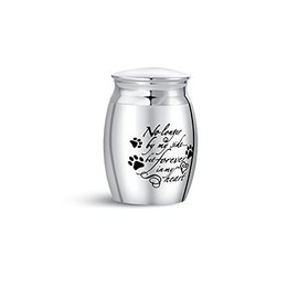 MiniJewelry No Longer by My Side Mini Funeral Sepulchral Cinerary Urn for Ashes Funeral Sepulchral Cinerary Funeral Keepsake Dog Cat Mum Dad Family Grandma Memorial Holder