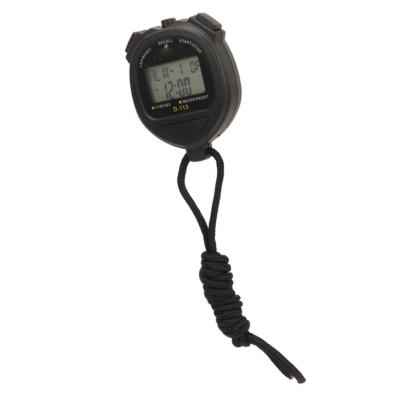 Digital Stopwatch 60 Lap Memory Split Sport Timer Waterproof with