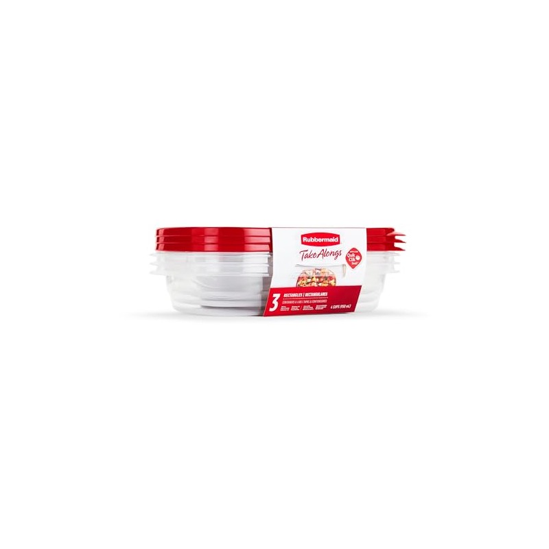 3-Piece Rectangle Food Storage Container by Rubbermaid