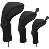 [3-Piece Set] Hat Cover, Headcover, Golf Cover, Driver, Fairway Wood,