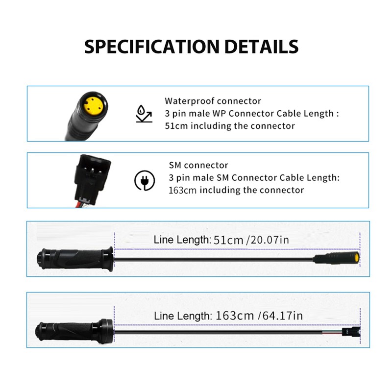 BAFANG Electric Bike Full Twist Throttle Speed Control Handle 24V