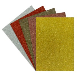 Springboard Coloured Glitter Card 10-Pack - A4 Sheets of 230gsm Coloured Glitter Card for Arts and Crafts with Non-Shed Design for Less Mess - Crafting Supplies - Metallic Assortment