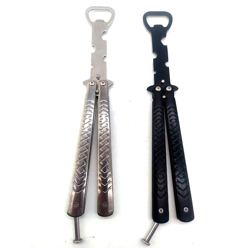 Beautiful Folding Exercise Bottle Opener, Heavy Stainless Steel (2 Pcs)