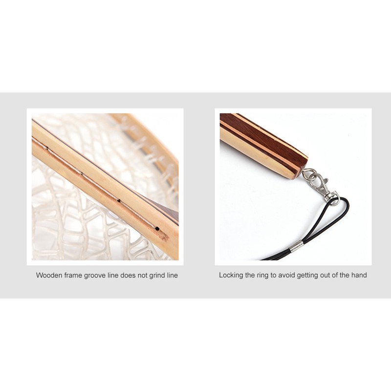 Fly Fishing Landing Net Trout Bass Nylon Mesh Catch and