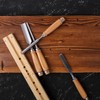 logyues Woodworking Precision Steel Wooden Handle Chisel Set with Storage
