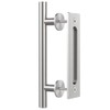 ZEKOO 12'' Sliding Barn Door Handle Hardware Two-Side Design Brushed