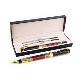 MIRACLE PRINTS Luxury Wooden Ballpoint Pen – Refillable Black Ink, Elegant Executive Writing Pen, Perfect Corporate Gift for Professionals, Teachers & Women