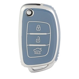 OFFCURVE Car Case Protector Car Key Case Key Fob Suitable for Hyundai ix25 ix30 ix35 ix45 ix55 Elantra Sonata Tucson Santa Fe Accent Creta Verna