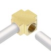 uxcell 4Pcs Brass 4 Way Pipe Fitting, G1/4" Female Barstock