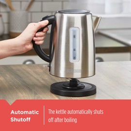 BLACK+DECKER 1.7L Cordless Kettle, Silver, KE2000SD