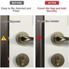 Door Latch Guard Plate, Outswing Door Security Protector, L-Shaped Door