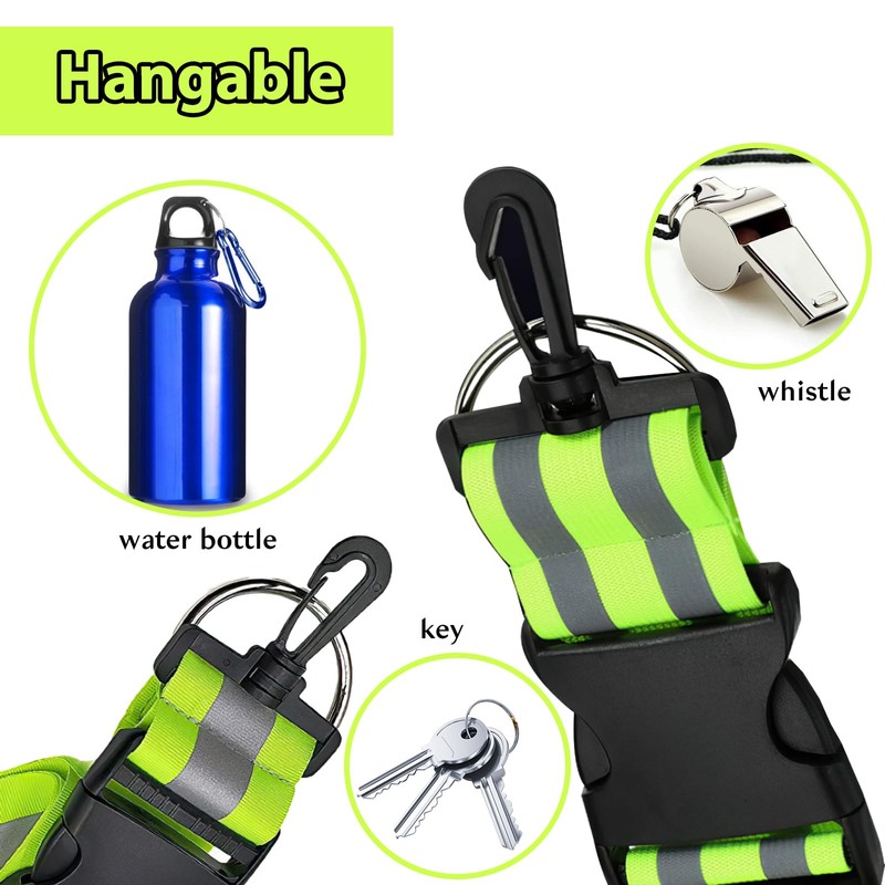 SULIVES Reflective Running Gear Set, High Vis Straps & 4Pcs