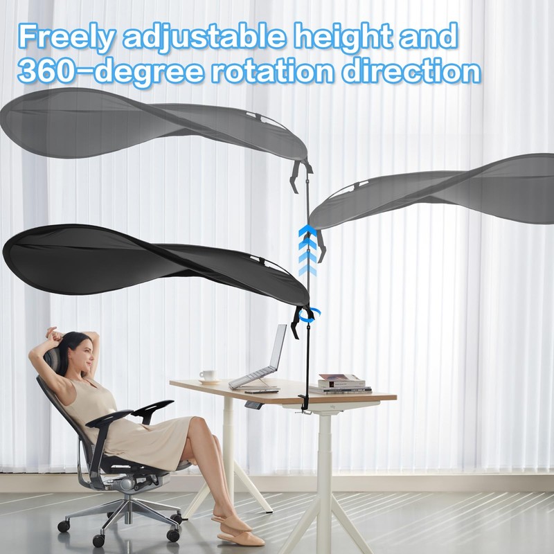 Ayuanb 62''Adjustable Office Cubicle and Desk Shade, Cubicle Shade, Adjustable