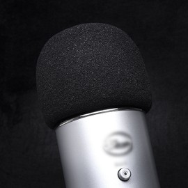 Mudder Microphone Cover Foam Microphone Windscreen, Mic Windscreen Pop Filter Foam Cover Mic Condenser Size a Black for Podcasting KTV Dance Field Recordings Conference