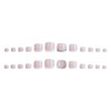 French Tip Press on Toenails White Full Cover Fake Toenails