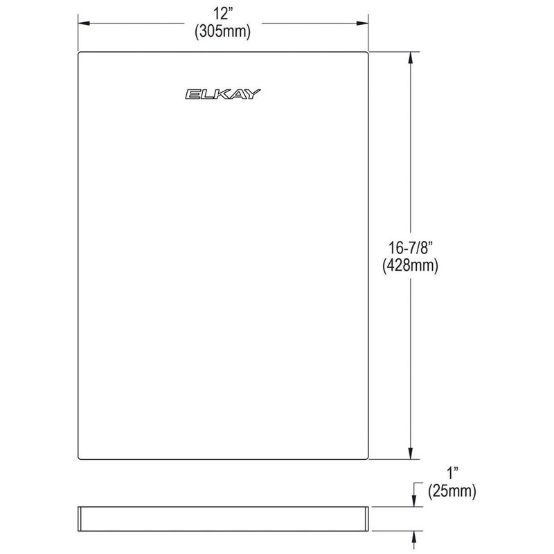 Elkay LKCB1217AC Wood 16-7/8" x 12" Cutting Board - Stainless
