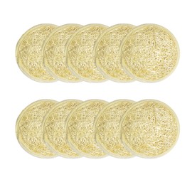 Pack of 10 Natural Face Loofah Sponge Exfoliating Pads, Made of Environmentally Friendly and Biodegradable Shower Loofah Sponge, 100% Natural Body and Face Exfoliating Pads for Bath, SPA, Shower, 7 cm
