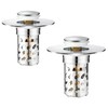 2 Pcs Bathroom Sink Drain Strainer, Universal Pop Up Stopper