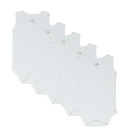 CBObaby 4T 5T 6T Toddler Sleeveless Bodysuit 5-Pack