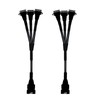 JXOFROAD 2Pcs Motorcycle Extension Cable Wire,1-3 Way Splitter 4-PIN for