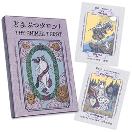 Animal Tarot for Beginners, Tarot Cards, Divination, Large Arcana, 22 Weighted Edition, Tarot with Explanation Card