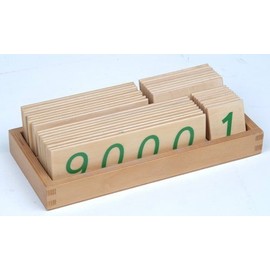 Montessori Large Wooden Number Cards with Box (1-9000)