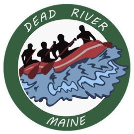 Dead River, Maine White Water Rafting Decorative Car Truck Window Sticker Decal Vinyl Die-Cut Badge Emblem Vacation Souvenir Travel Gear
