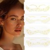 20PCS Glitter Gold Freckles Tattoo, Temporary Face Tattoo for women