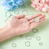 70Pcs Heart Linking Rings 4 Sizes Hollow Frame Pendants Earrings