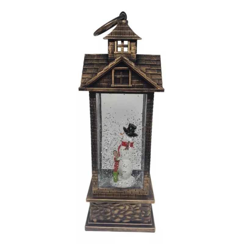 Snow Water Farol Navideño Muñeco Nieve Luz Led Musical Adornos