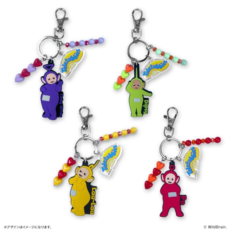 Teletubbies Beaded Rubber Keychain Laa-Laa