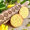 Easter Band Embossed Rolling Pin with Pattern for Homemade Pastries
