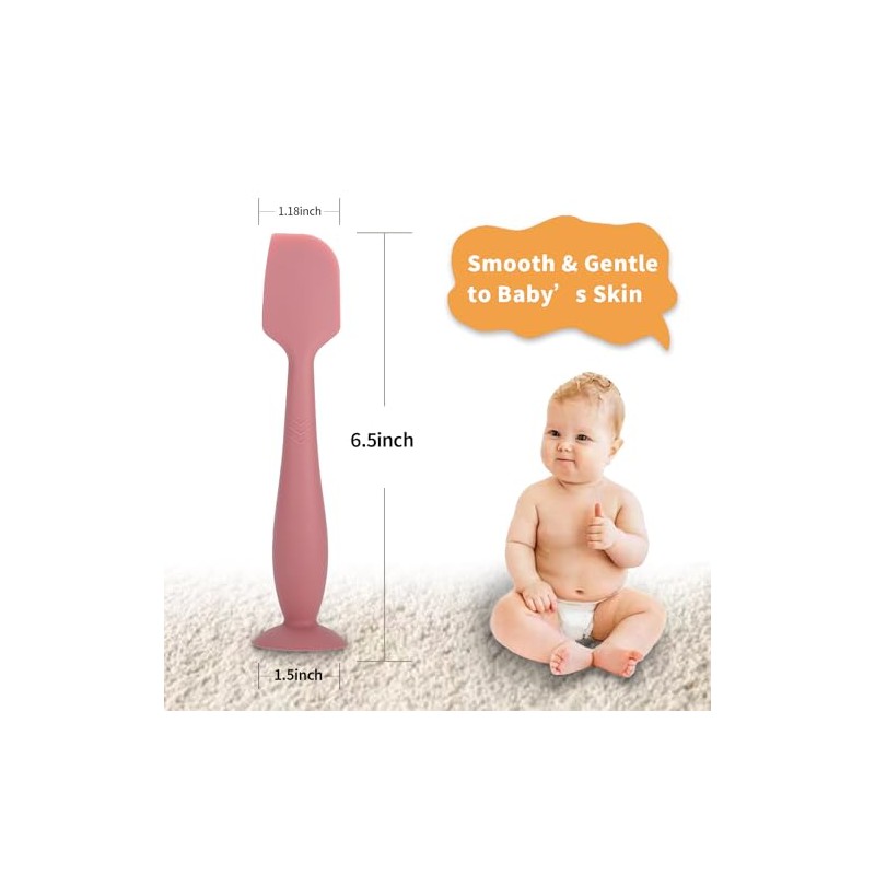 Baby Diaper Cream Spatula, 4Pack Silicone Butt Spatula Baby Paste