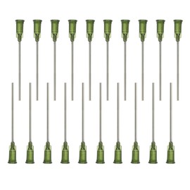 100Pcs 14 Gauge 1.5 Inch Industrial Dispensing Needles with Luer Lock, Blunt Tip, Screw Interface for Refilling Liquid Inks Adhesive Glue