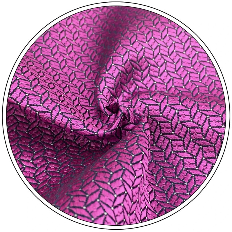 S&W SHLAX&WING Fushia Neckties for Men Silk Tie with Pocket