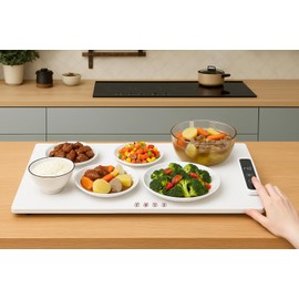 Electric Buffet Food Warmer – Adjustable Temperature Hot Plate for Parties, Holidays & Dinners, Portable Countertop Warming Tray (Foldable Design)