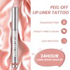 WOPPOE Lip Stain Peel Off, Peel off Lip Liner Stain,