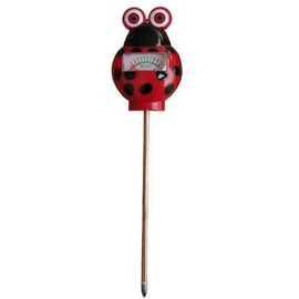 Simply Conserve AM Conservation Group Red Ladybug Indoor & Outdoor Soil Moisture Meter - Ladybug Themed Moisture Meter for Plants with Easy-to-Read Dial