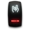 Rock ON - White/Red - Laser Etched 5-Pin Double Pole