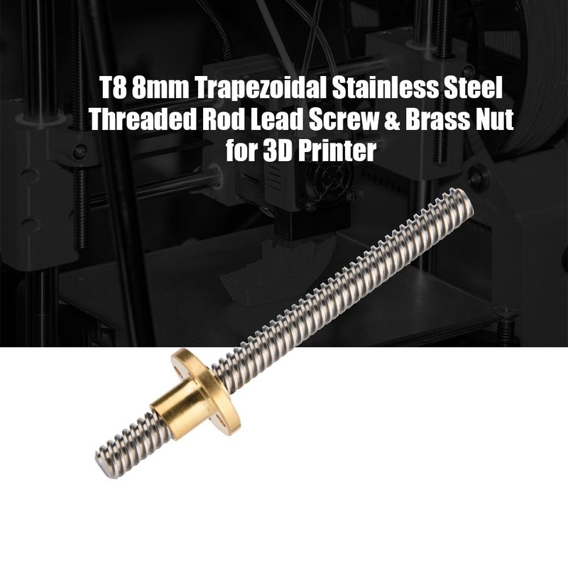 VBESTLIFE T8 8 mm Stainless Steel Threaded Rod, Shaft with