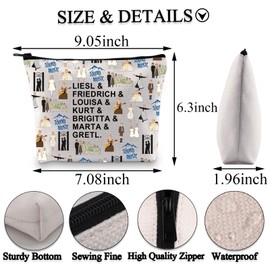 PLITI The Sound of Music Gift Sound of Music Bag Broadway Musical Inspired Gift Music Lover Makeup Bag Theatre Fans Gift (Music Sound People bagU)