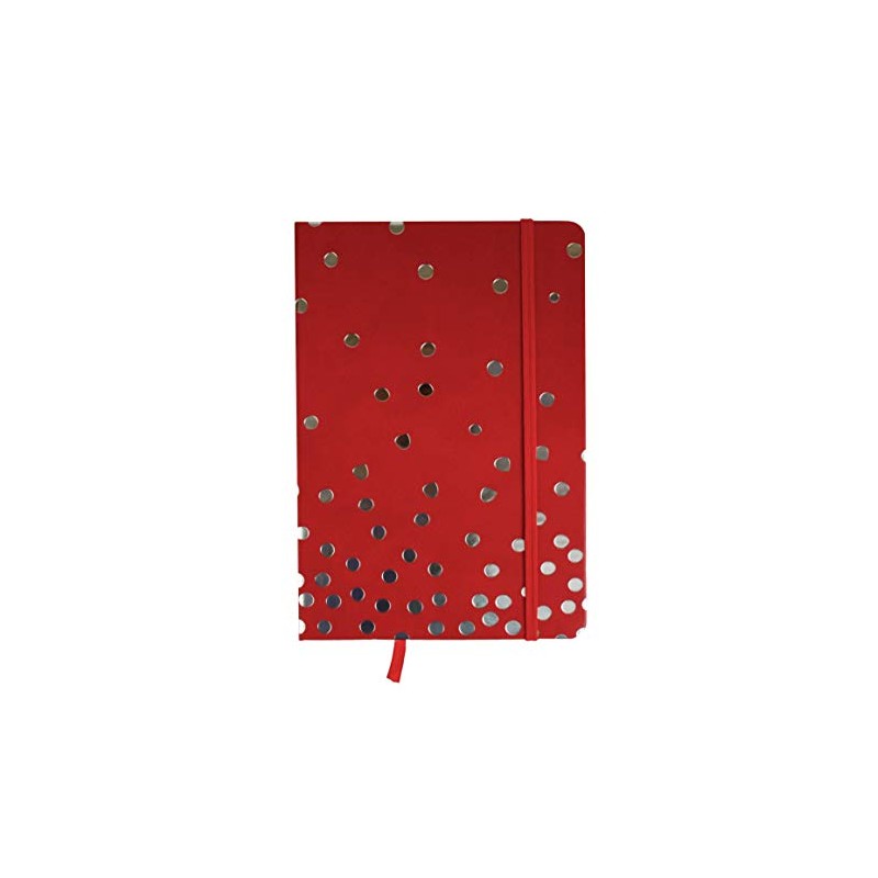 Emartbuy Polka Dots Hardbound Diary Notebook Notepad Writing Journal Ruled