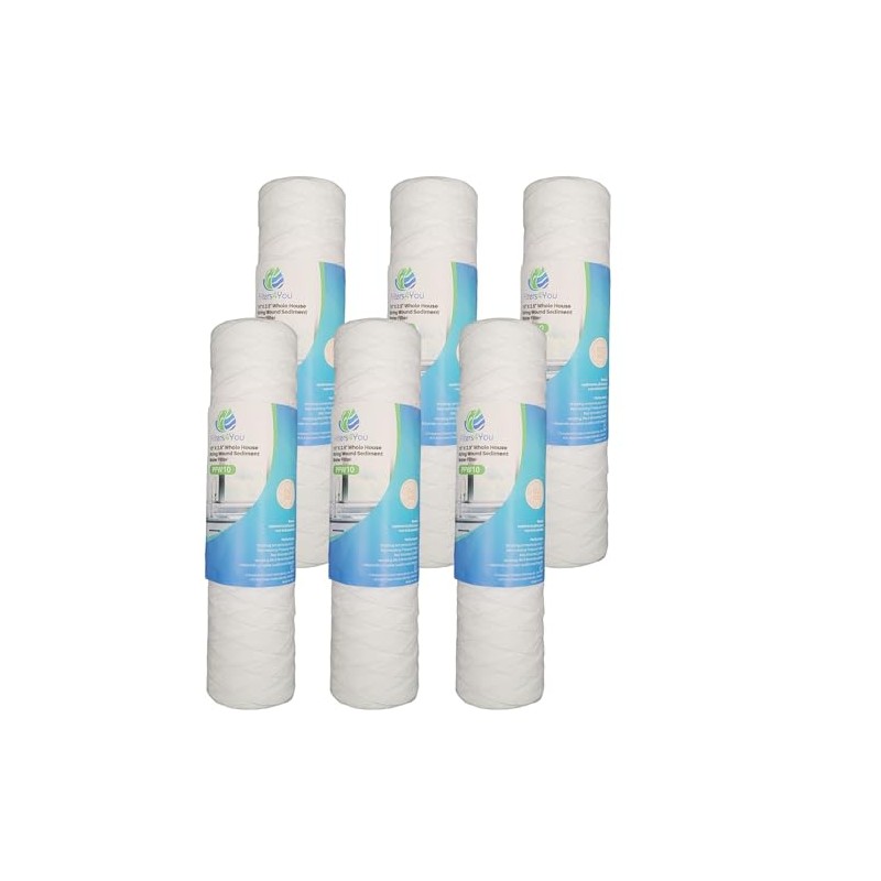 Filters4you – 6 Pack String Wound Whole House Sediment Water