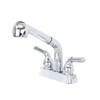 JS Jackson Supplies Dual Handle Pull Out Faucet, Chrome Finish,