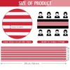 Souhgaue 6 Pieces Striped Table Runner Wedding Polyester Table Decor