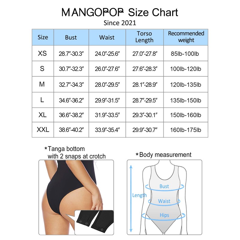 MANGOPOP Body sin mangas con cuello redondo para mujer, A